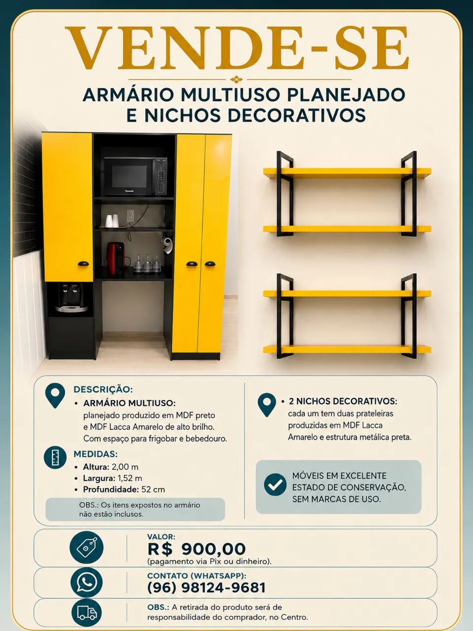 Armário Multiuso Planejado e Nichos Decorativos