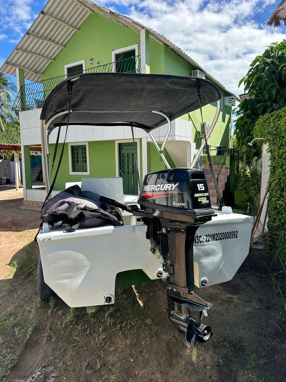 Lancha com motor mercury 15 hp  - Foto 4