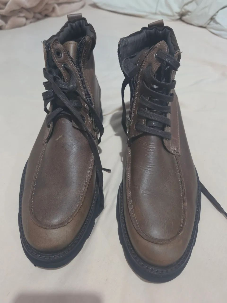 Bota de couro marrom Milano - Foto 5