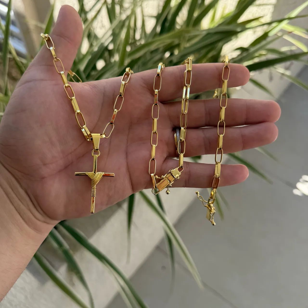 Corrente banhada a ouro 18