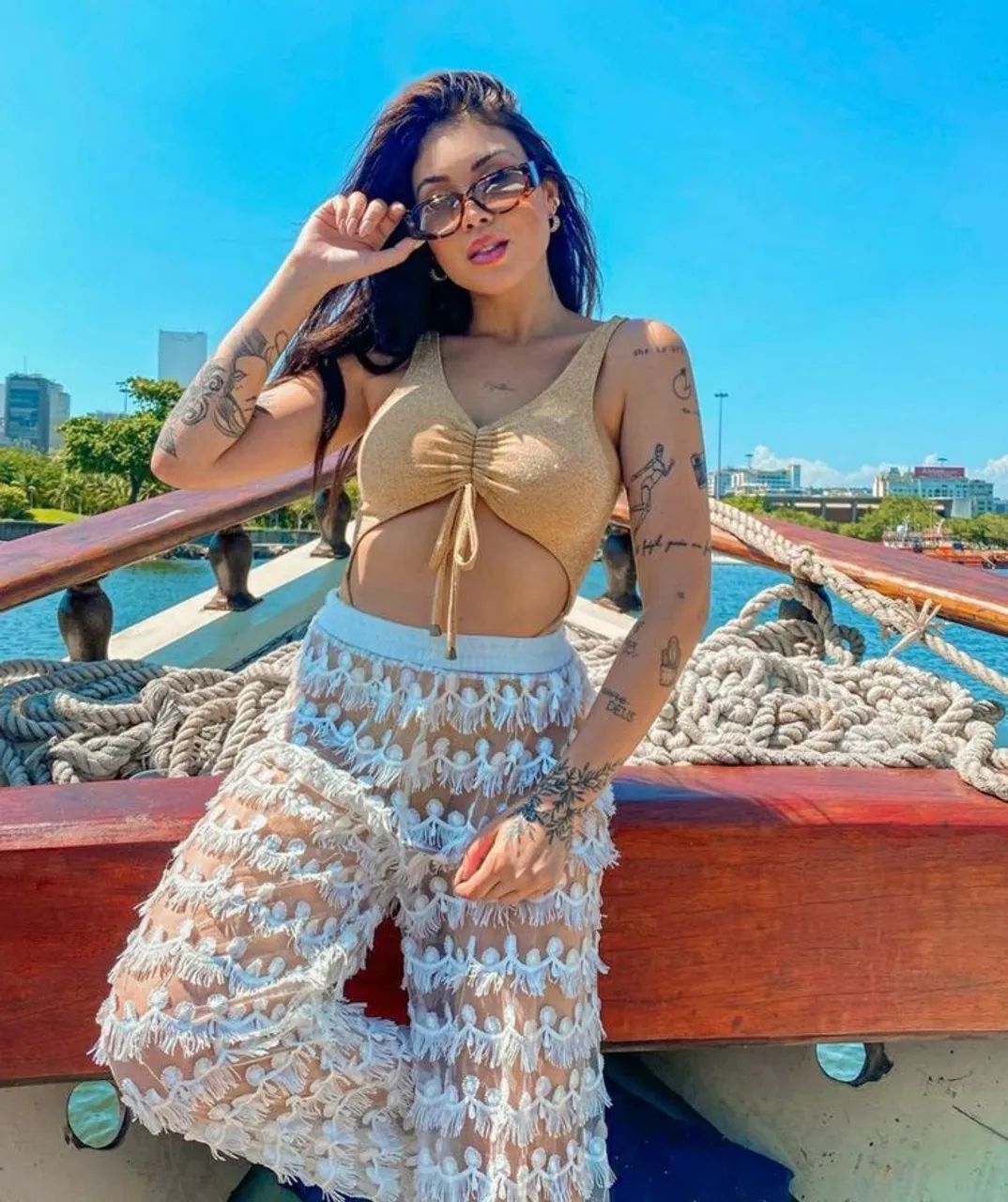 Maiô dourado lindo m - Foto 3