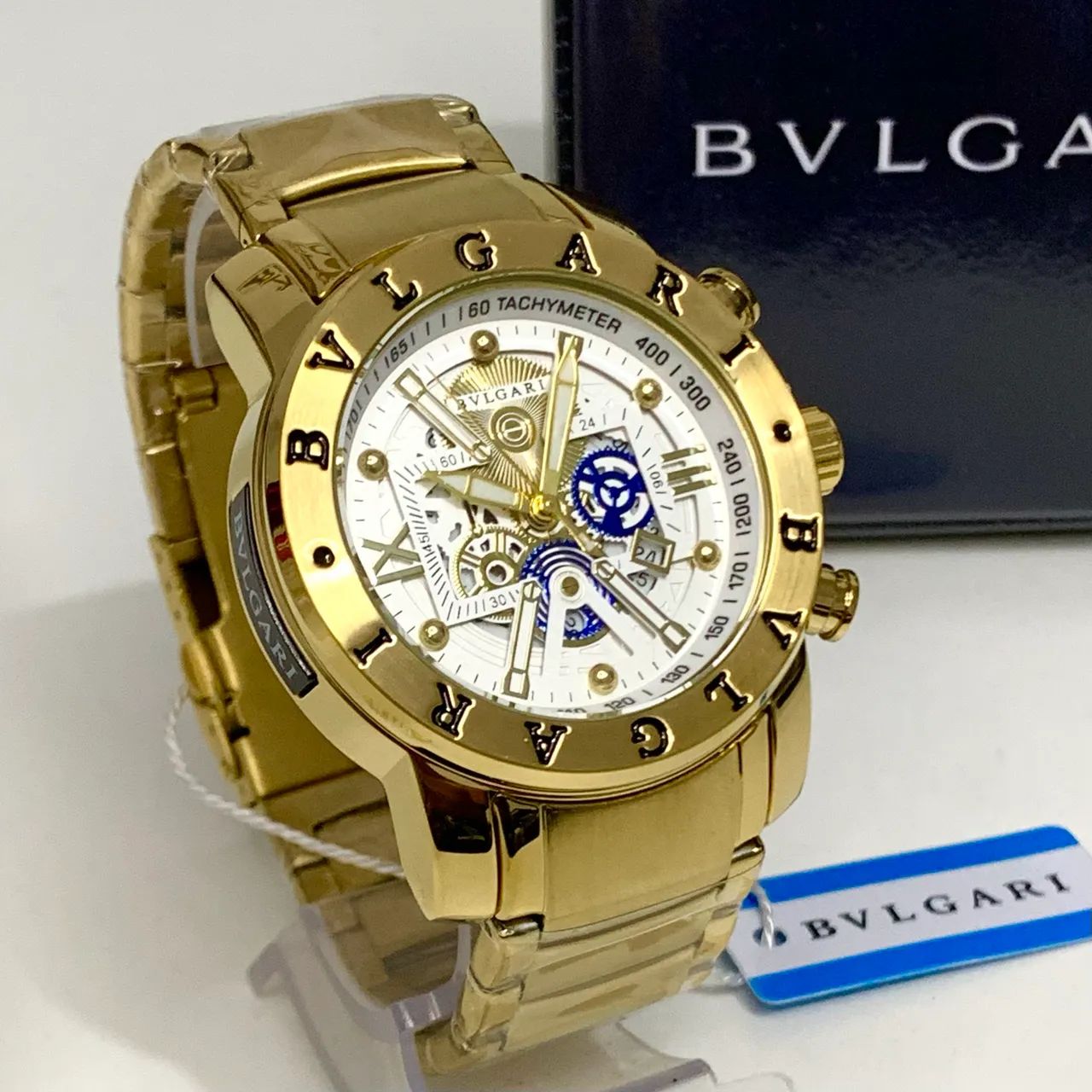 Relógio Bvlgari dourado branco novo + caixa  - Foto 2
