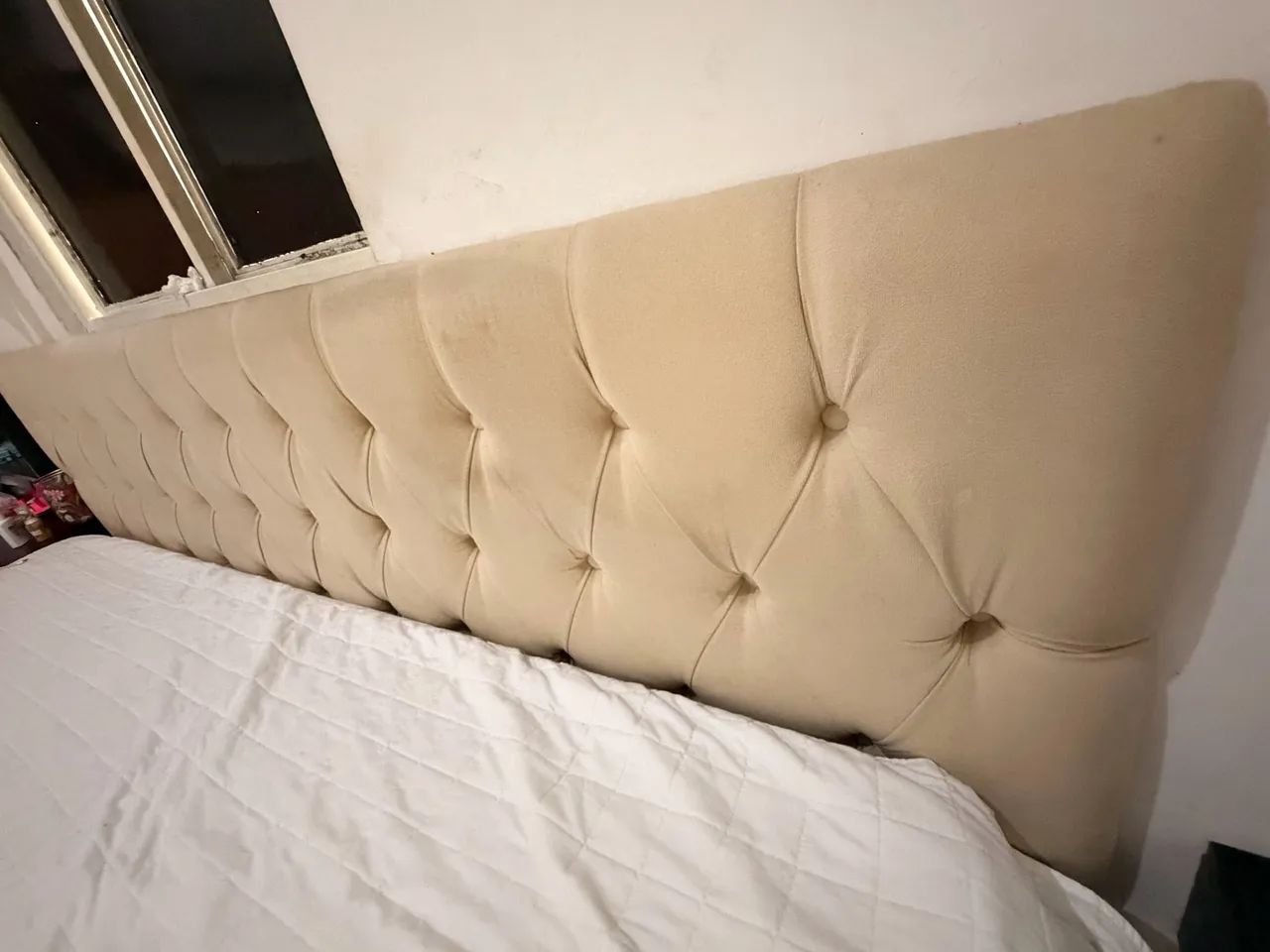 VENDO CABECEIRA KING ESTOFADA SUEDE - Foto 3