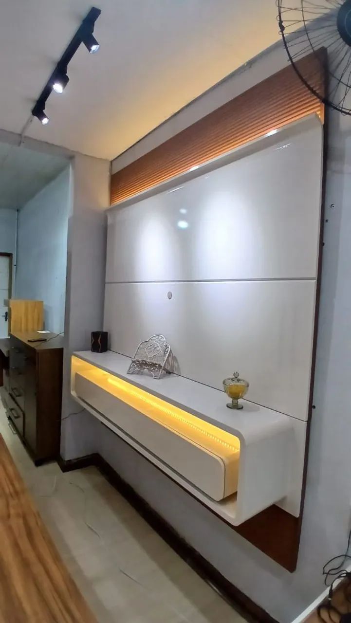 Painel com led e detalhe ripado para tv até 70 polegadas  - Foto 3