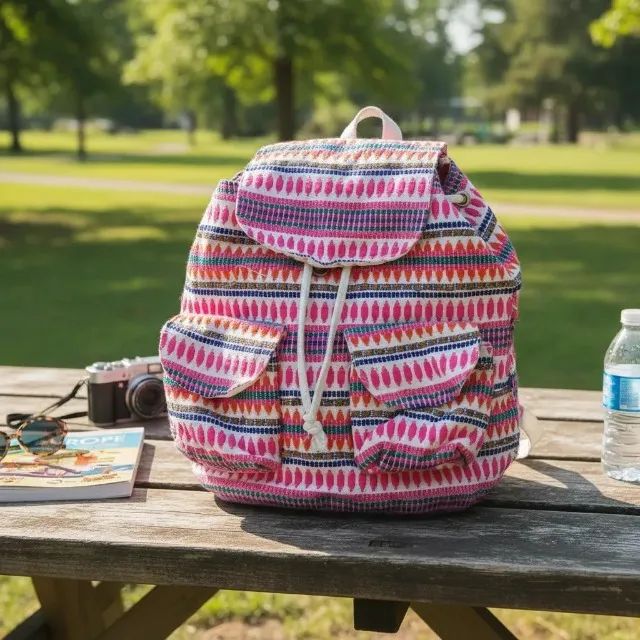Bolsa Mochila Indiana Étnica importada - Foto 4