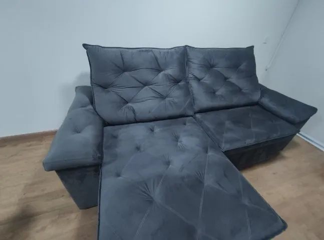 Sofá retrátil e reclinável - 4 lugares - ótimo estado - Foto 5