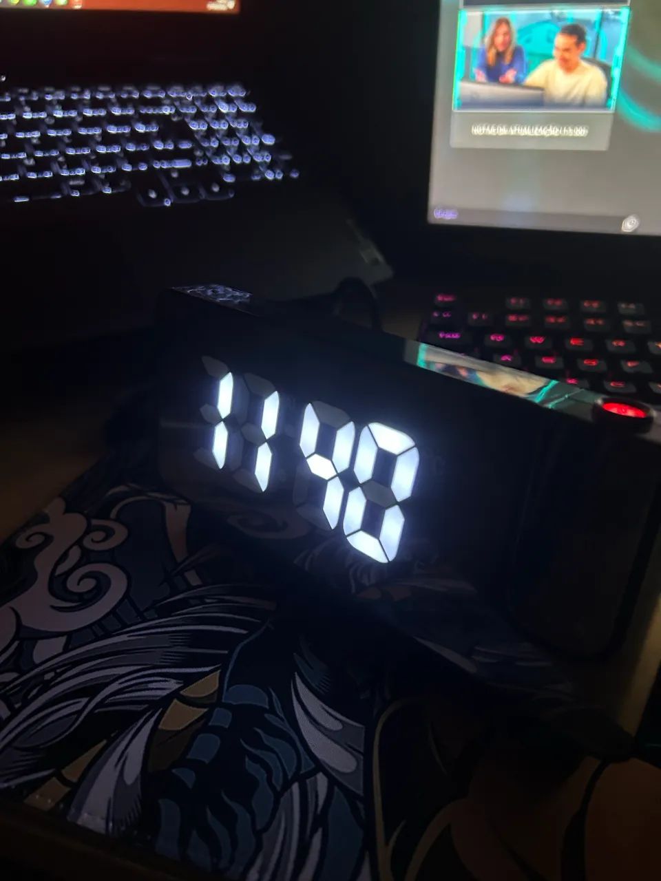 Relógio digital de mesa com projetor - Foto 4
