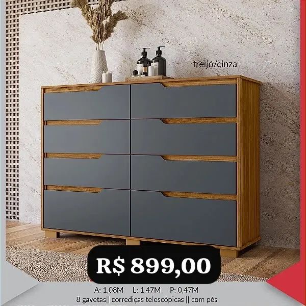 Cômoda 8 gavetas - Promoção  - Foto 2