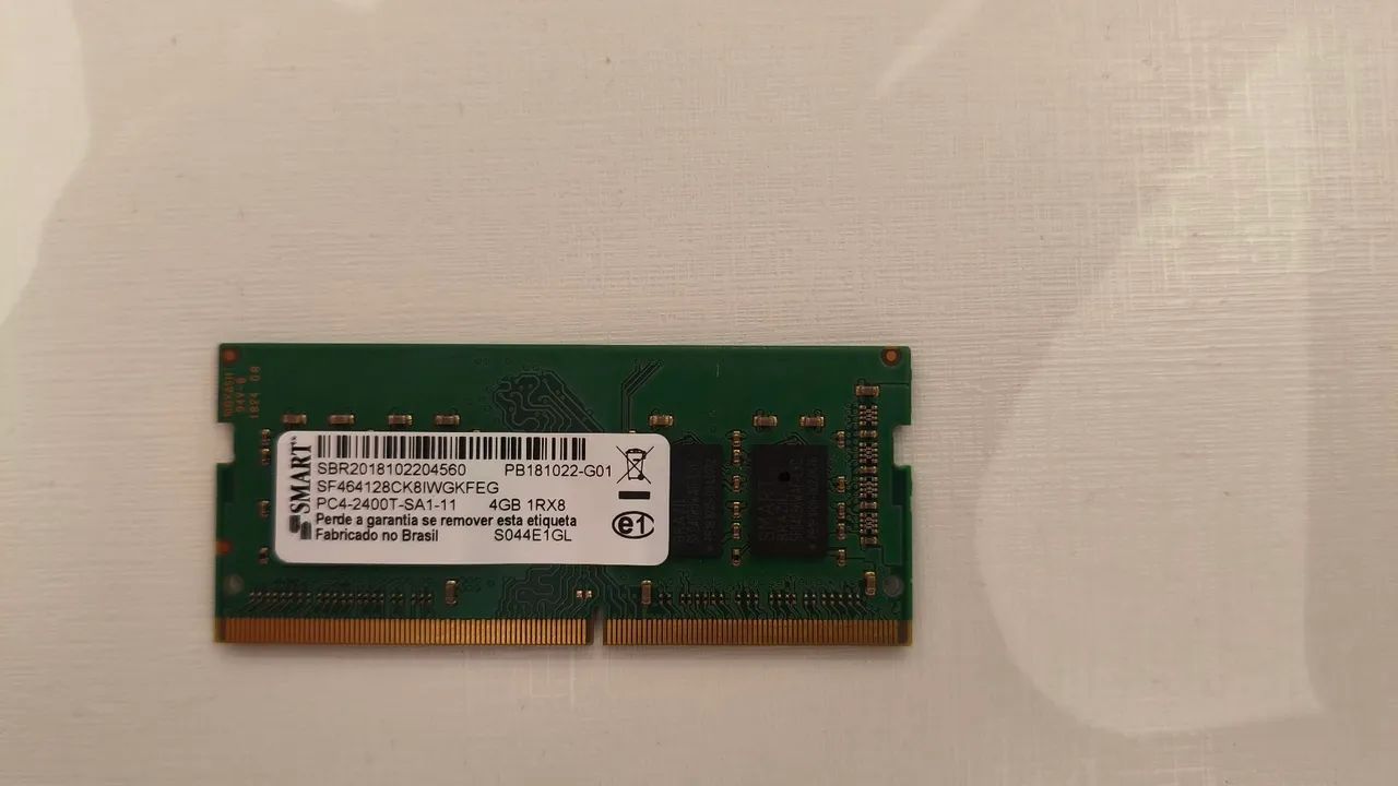 Memória ddr4 4gb notebook ALL in one