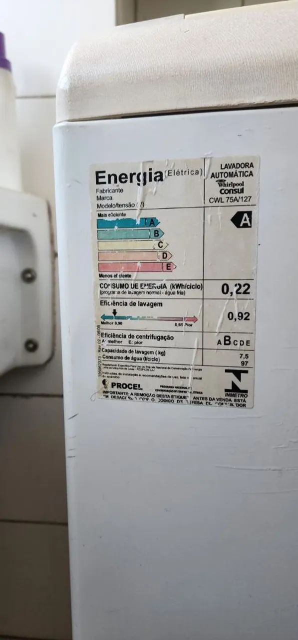 Máquina de Lavar Cônsul 7,5 Kg - Foto 4