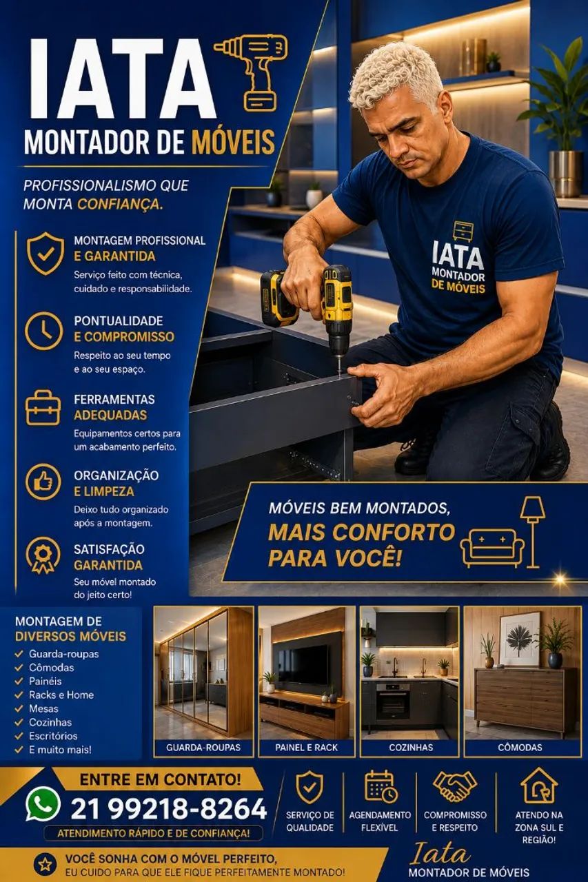Montador de móveis e instalação de portas