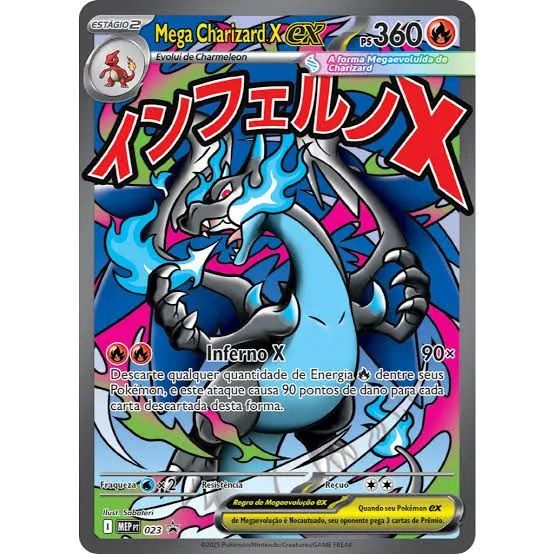 Carta Pokémon Mega Charizard Ex Secreto Original Copag Mega Charizard Ex Secreto