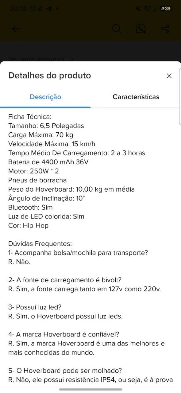 Hoverboard 6.5 polegadas - Foto 3