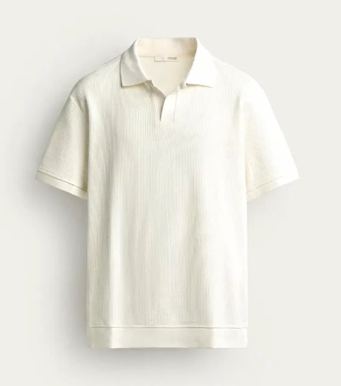 Camisa Zara Branca com Gola de Botão ? Semi-Nova
