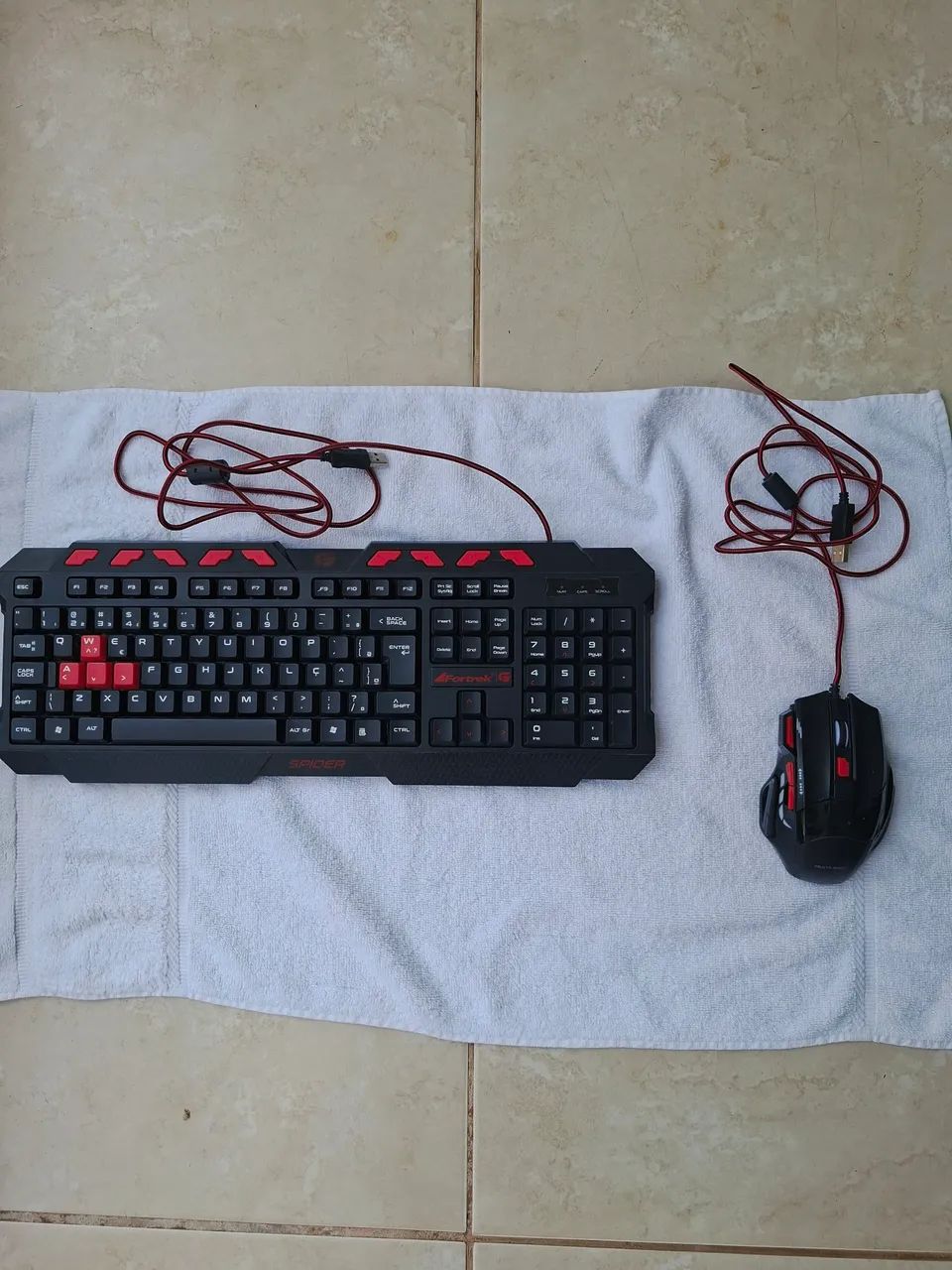 KIT Mouse e Teclado red