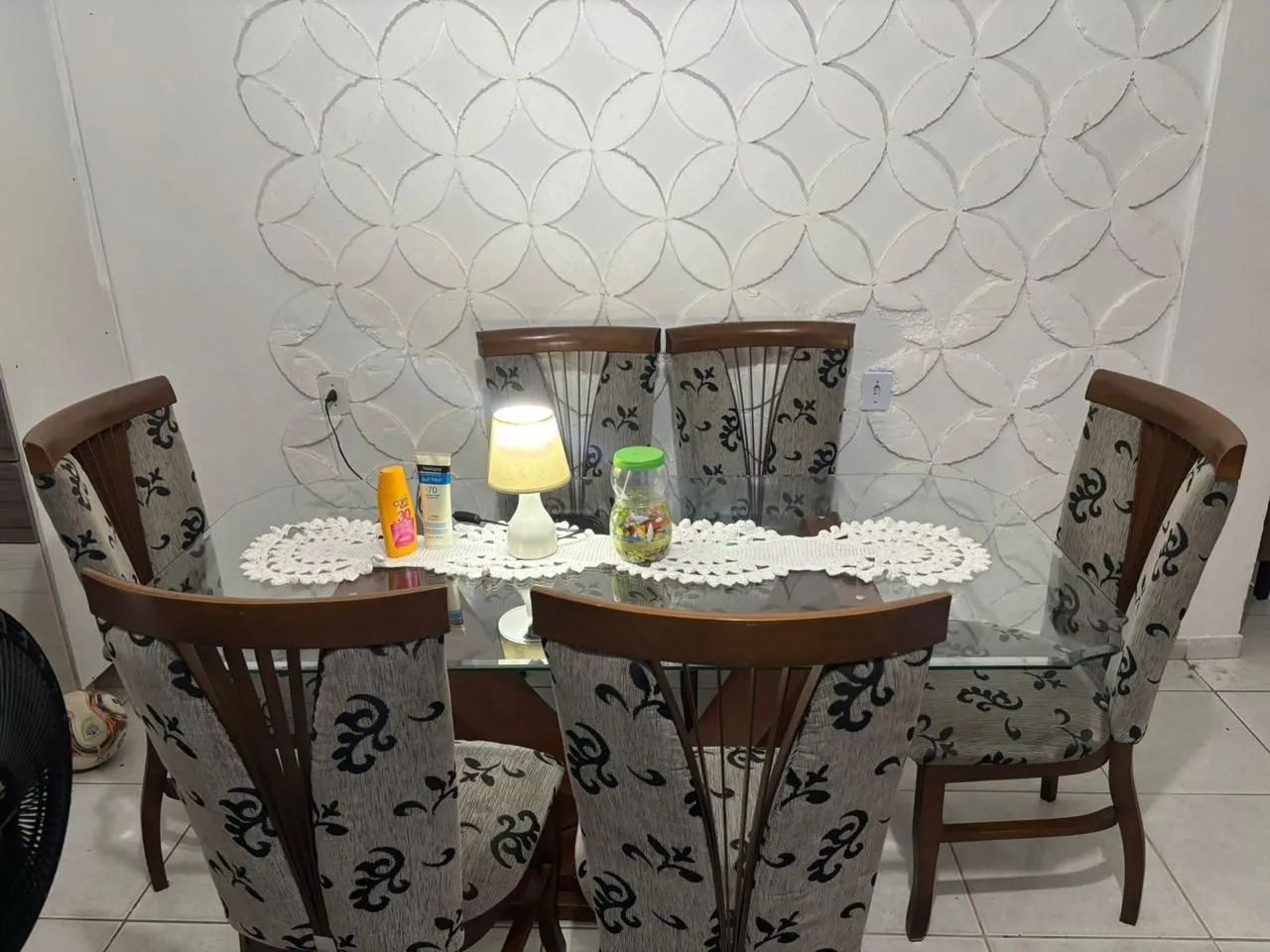 Mesa de Vidro 6 Lugares