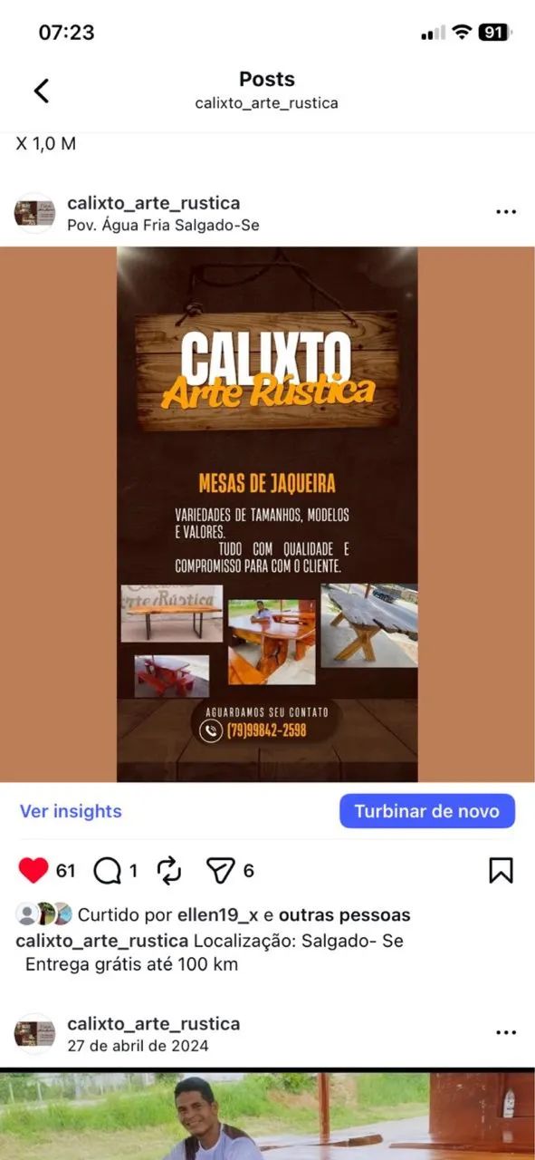 Mesas de jaqueira rústica  - Foto 2