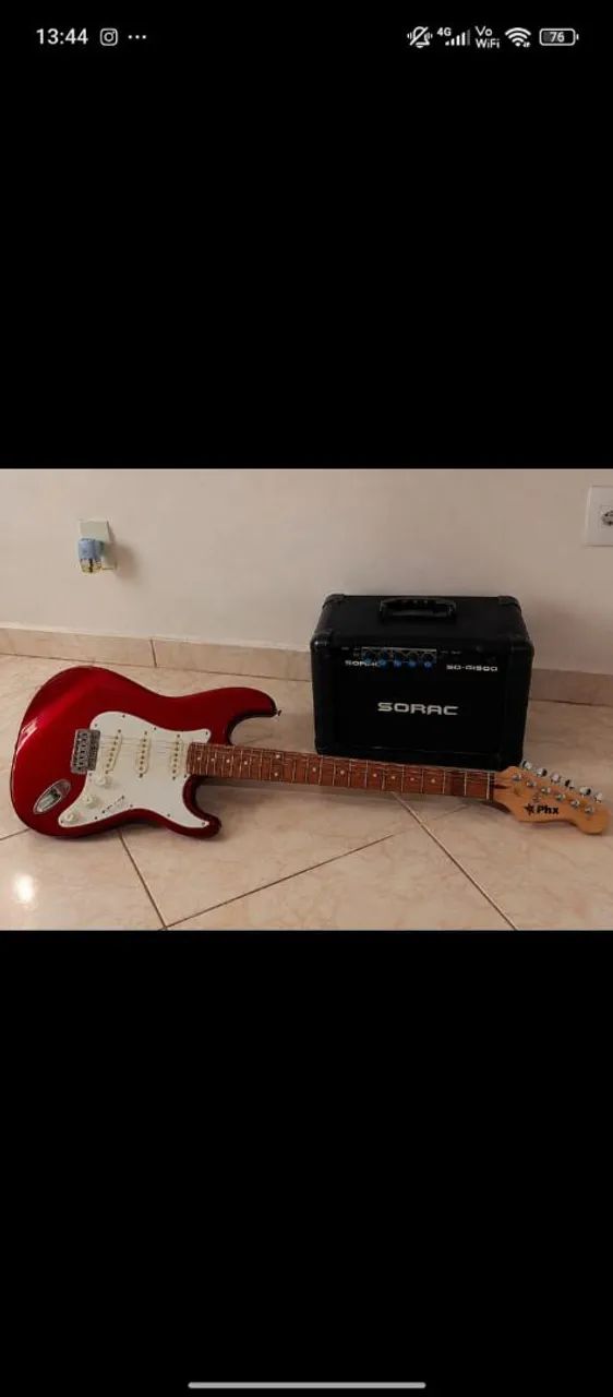 Guitarra e caixa amplificadora - Foto 3