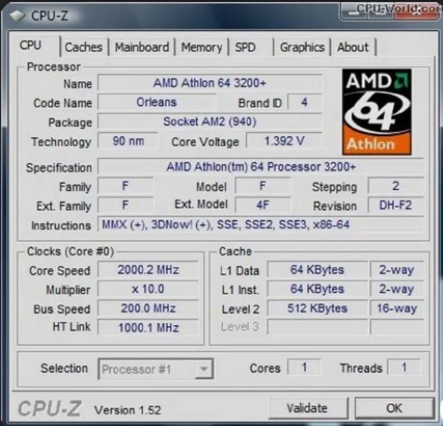 Processador AMD Athlon 64 3200+ 2.0 Ghz Socket AM2 para PCs - Foto 4