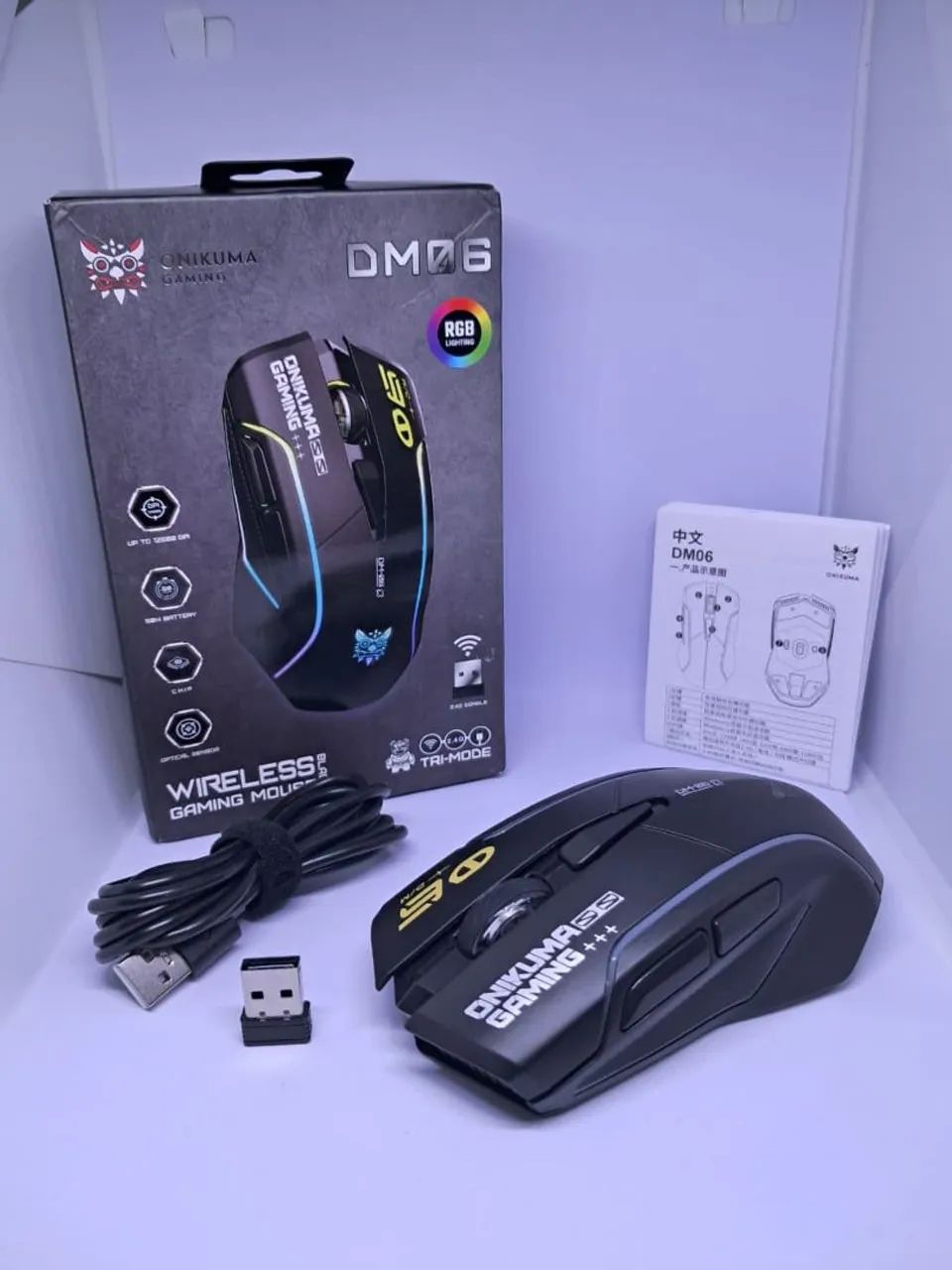Promoção!!! Mouse Sem Fio Onikuma DM06 12800 DPI