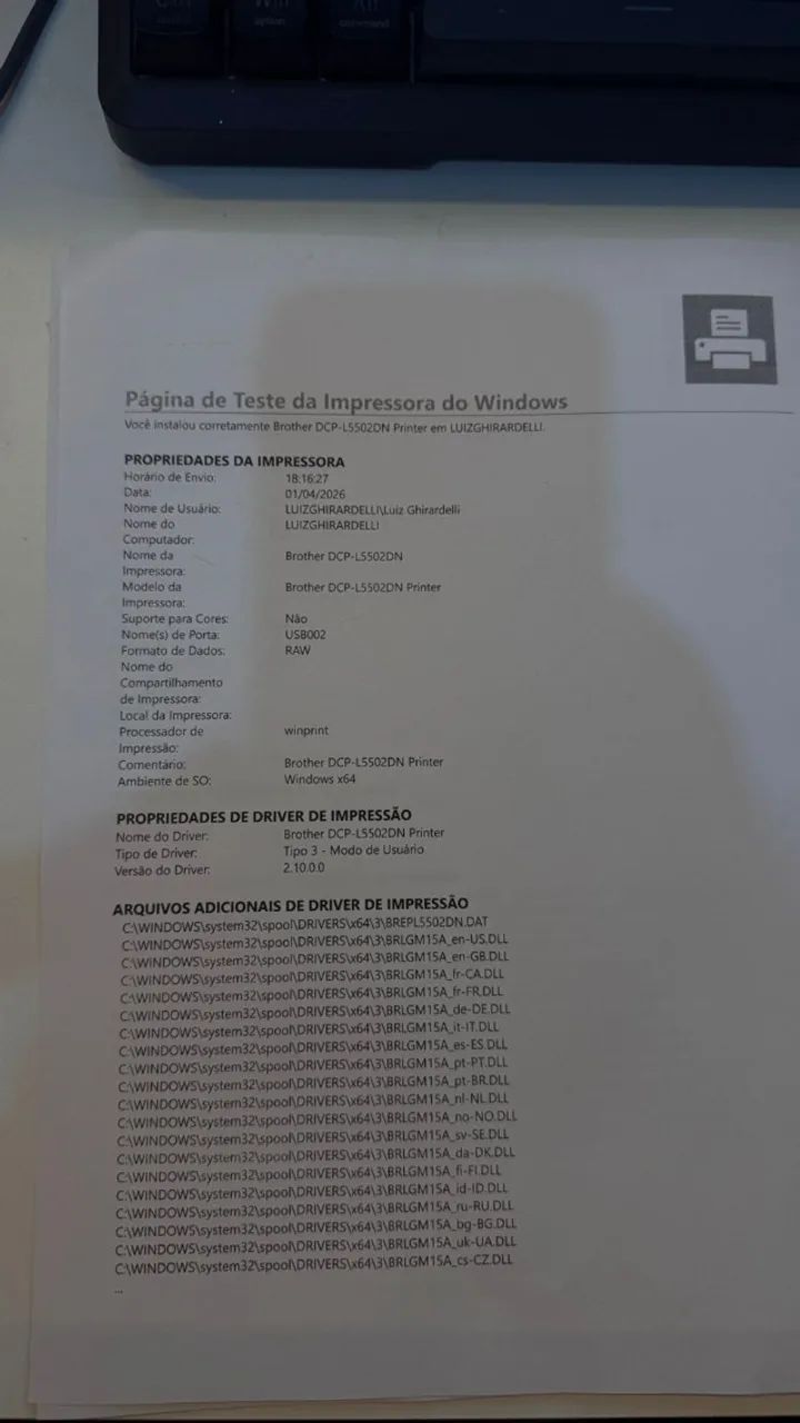 Impressora Brother DCP-L5502DN Laser - Revisada - Foto 2