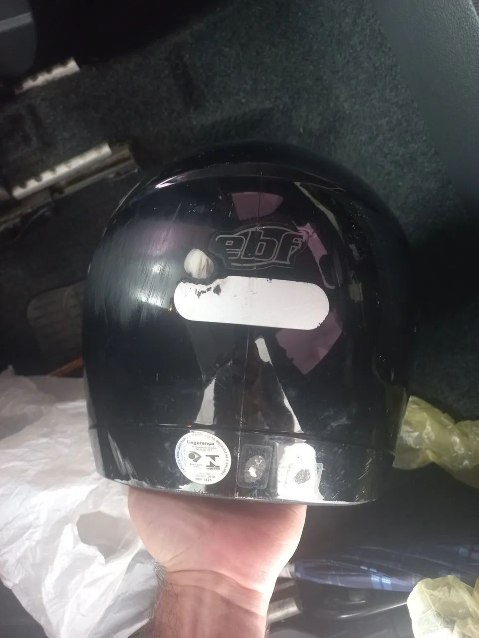 Capacete moto usado ebf - Foto 4