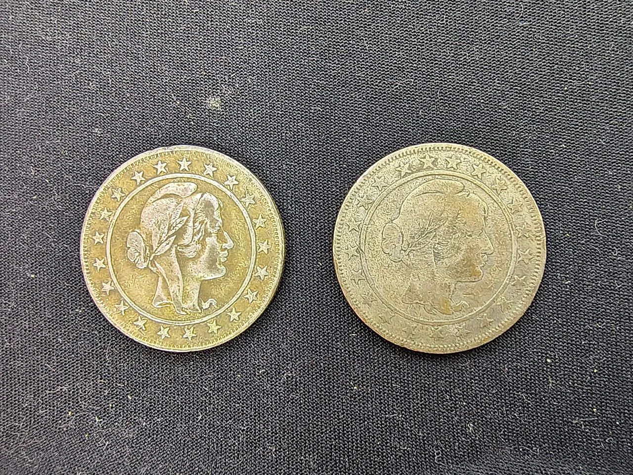 Moedas antigas de 2000 Reis 1934 e 1931 - Foto 2