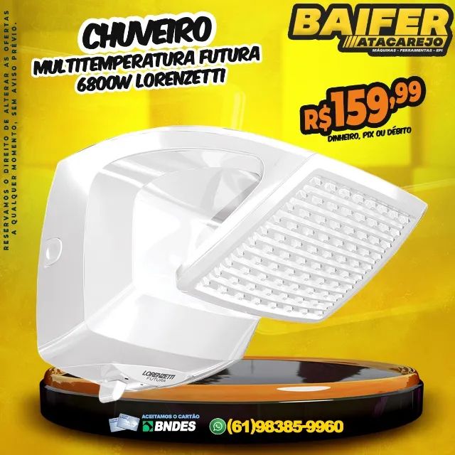 Chuveiro Multitemperatura Futura 6800w Lorenzetti