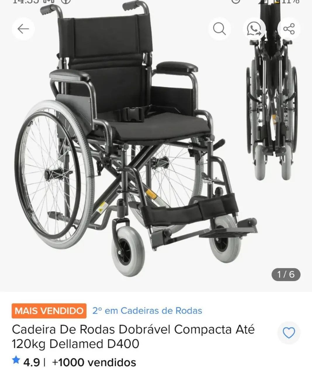 Vende se cadeira de rodas 