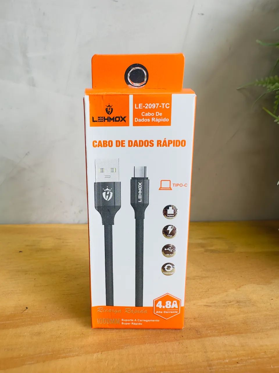 Cabo Tipo-C Carregamento Rápido 4.8A - Entrega Imediata