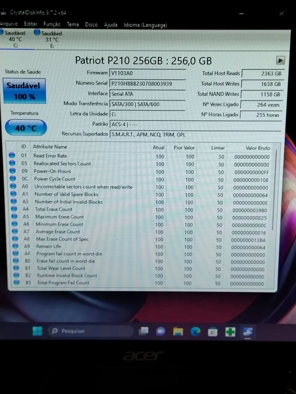 WDC 500 GB várias marcas.