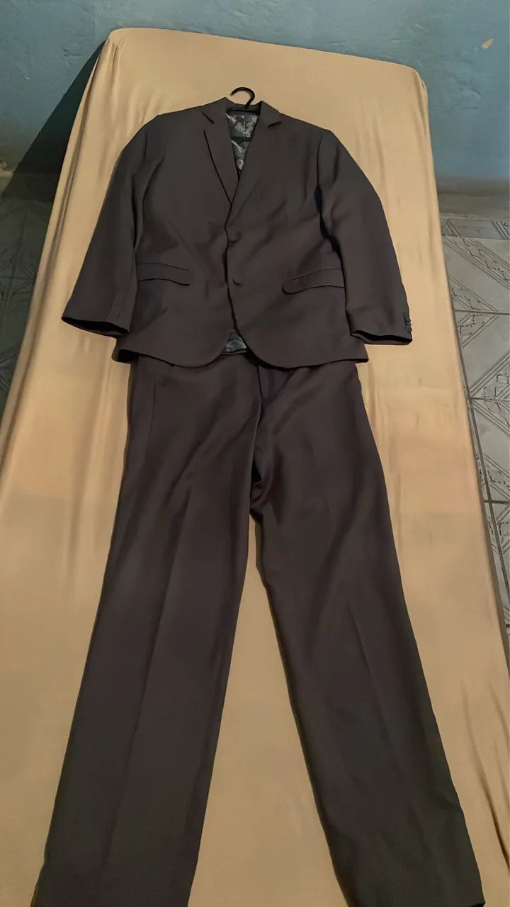 Conjunto social cinza 36 calça 40 terno