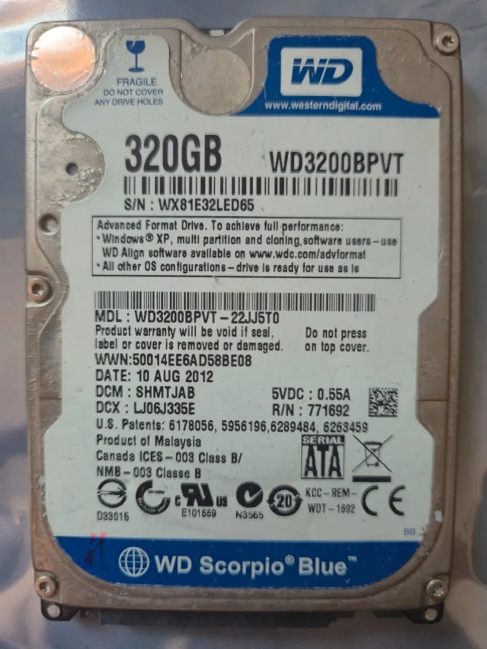 HD 320GB 2.5'