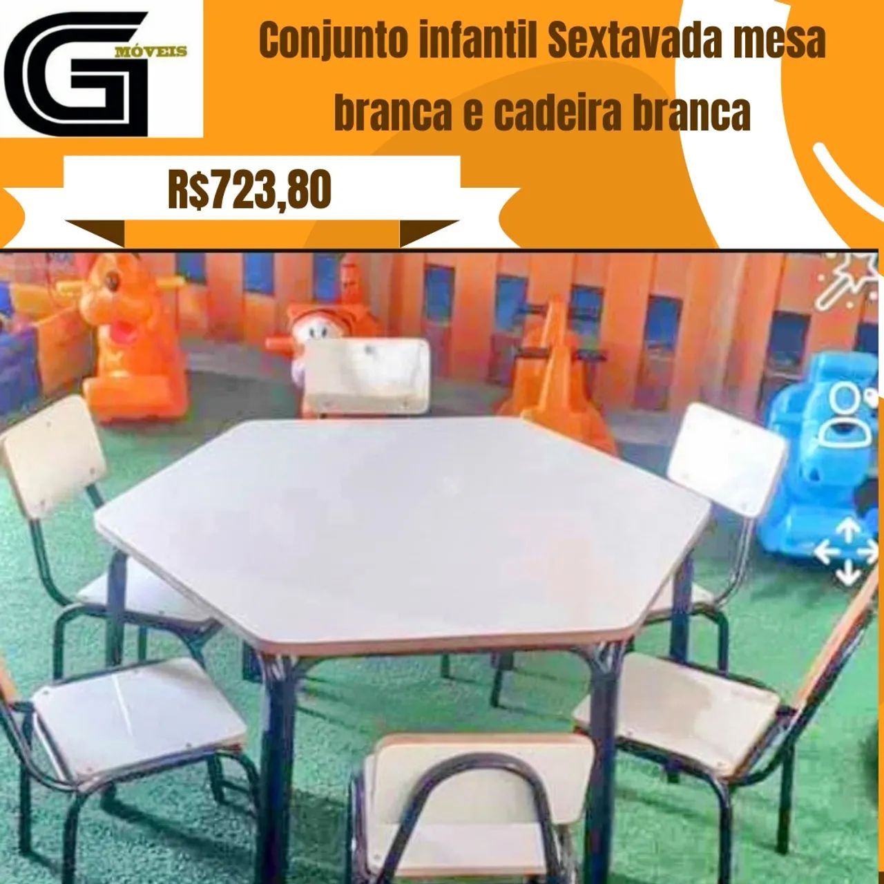 Mesa e cadeiras infantil para creche, escolas  - Foto 2