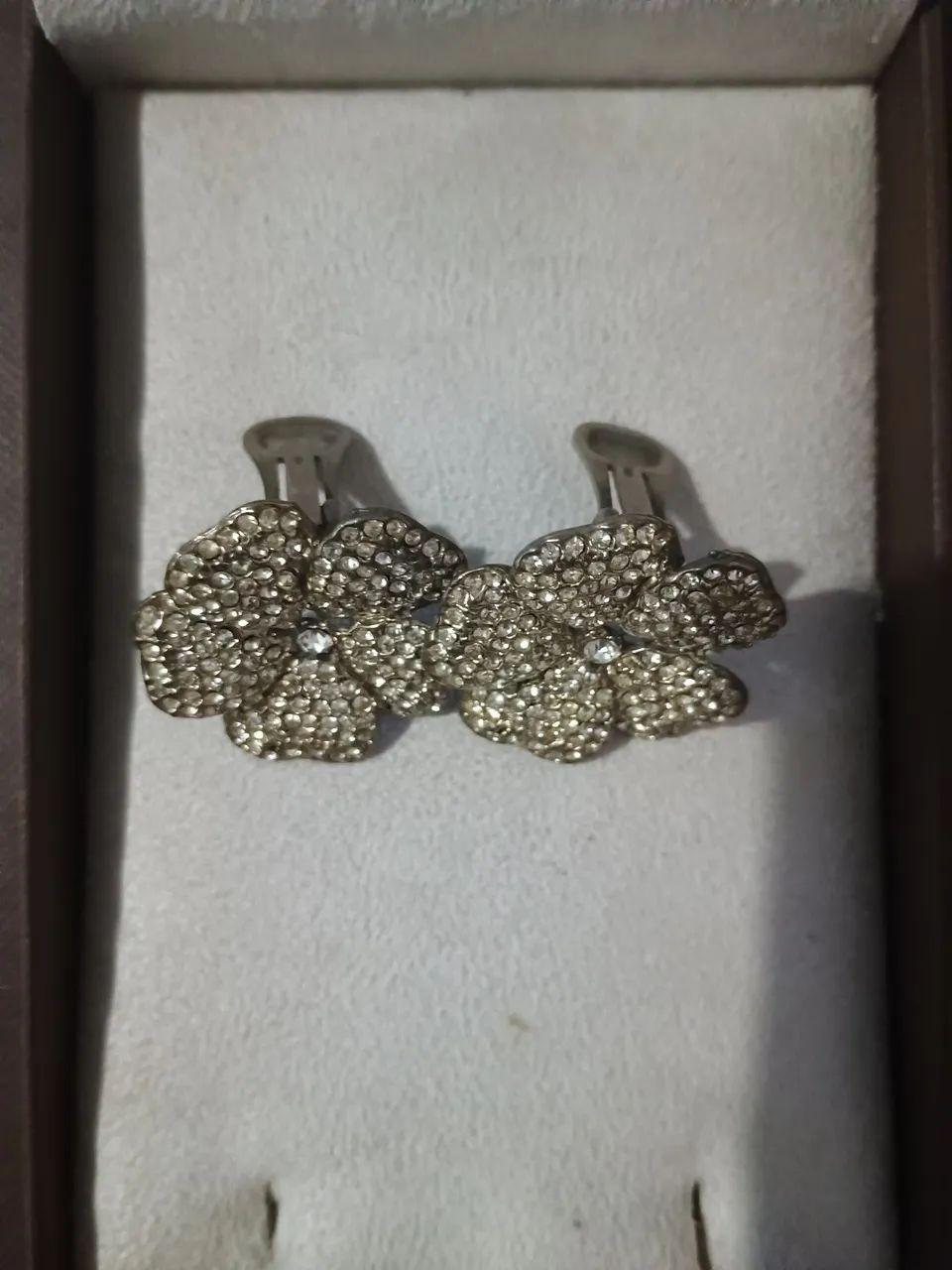 Brinco de pressão ( prata designer strass  - Foto 2