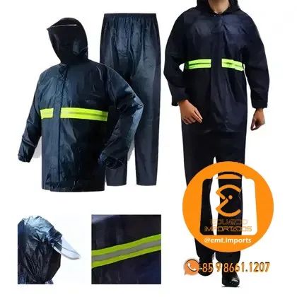 Capa de Chuva para Motoqueiro com Faixa Refletiva e Capuz CB-620
