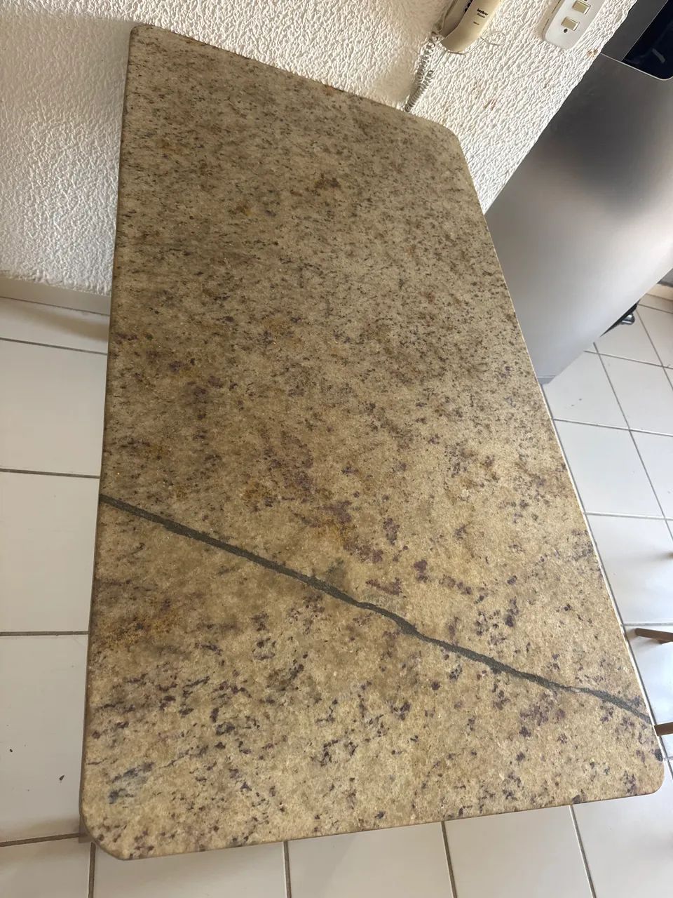Mesa de Granito com base metálica preta - Foto 2
