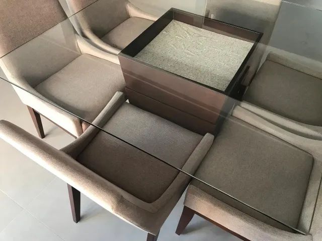 Mesa com tampo de vidro - Foto 3