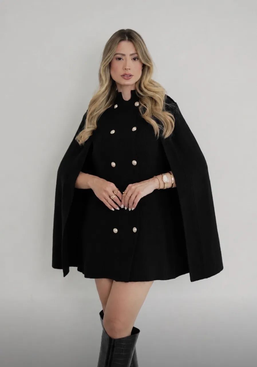 Vestido capa no tricô!  Novo.