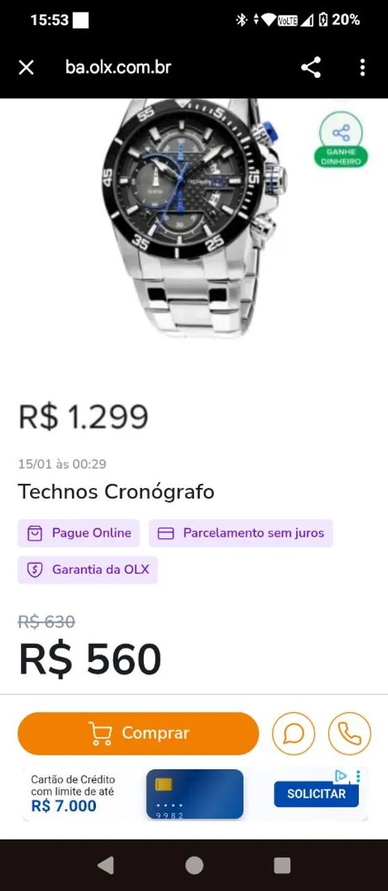 Vendo relógio técnicos 