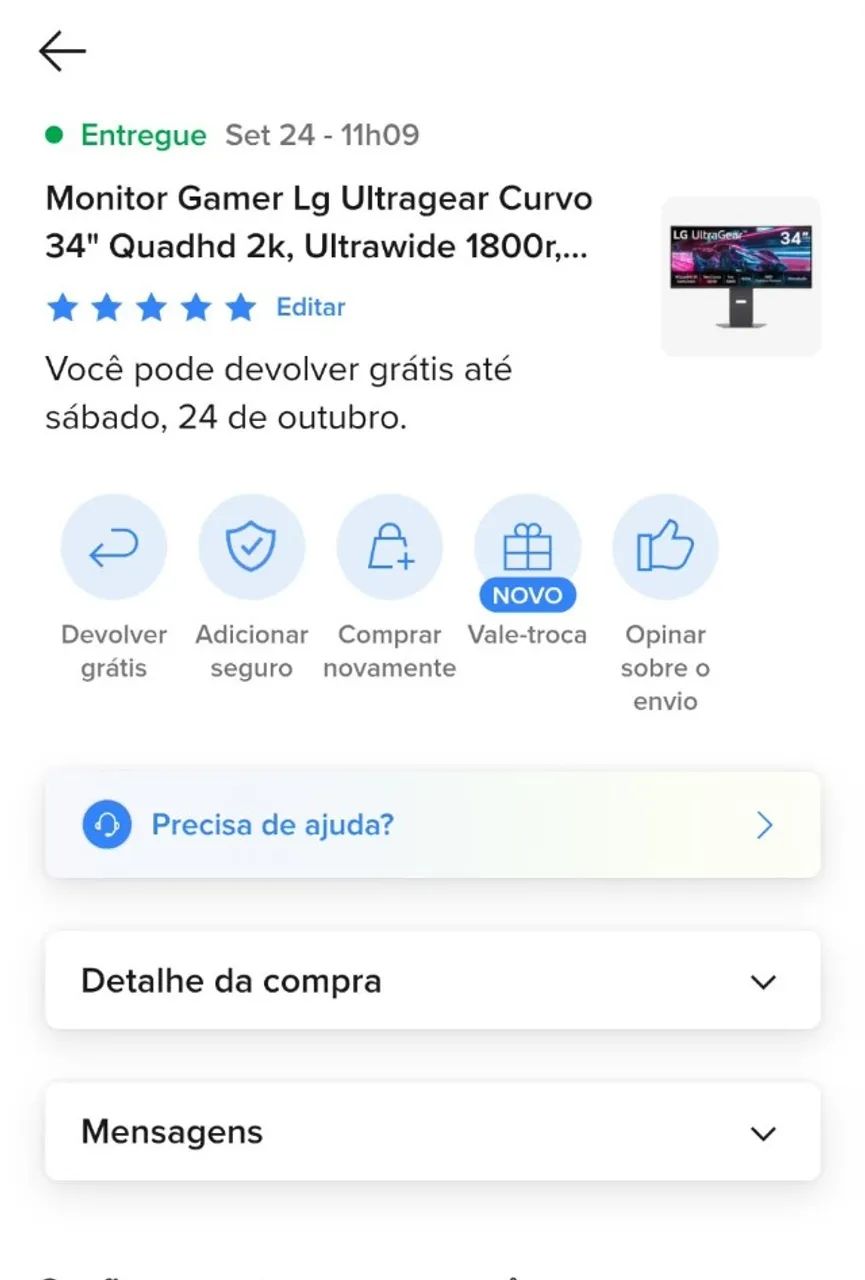 Monitor 34pol QHD 160htz ultrawide. - Foto 3