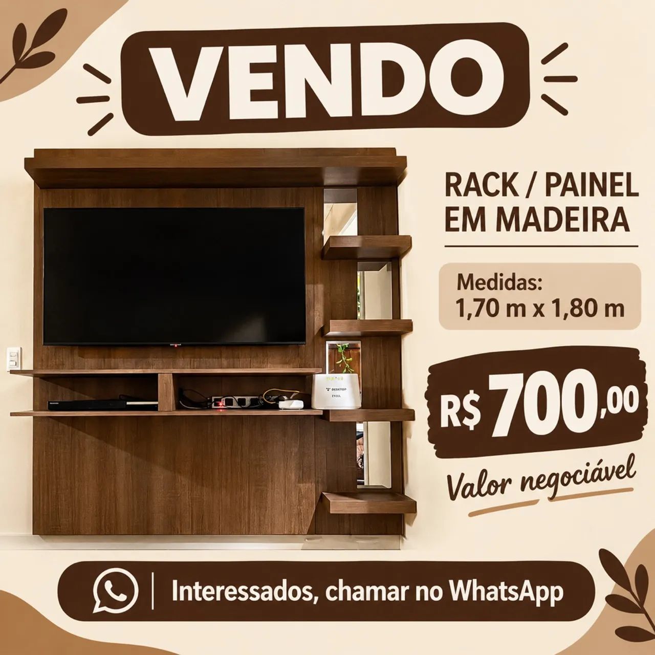 Vendo Rack de Madeira - Foto 3