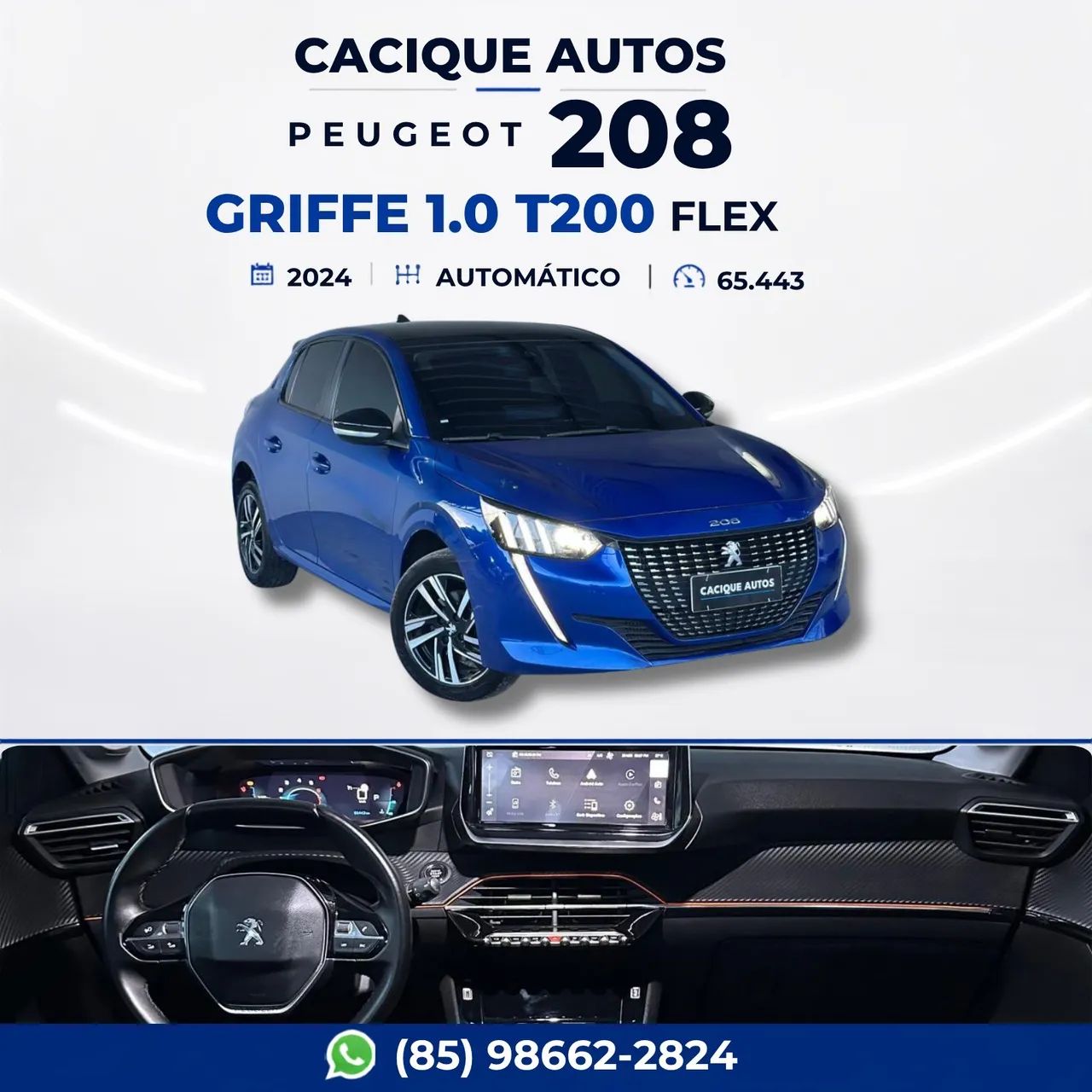 Peugeot 208 208 Griffe 1.0 Turbo Flex 5p Aut. 2024