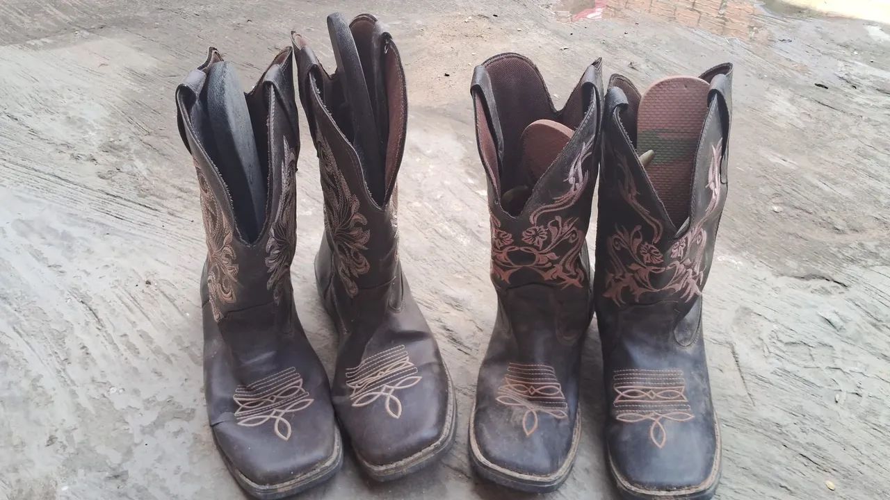 Botas texanas usadas...Bom estado!!!