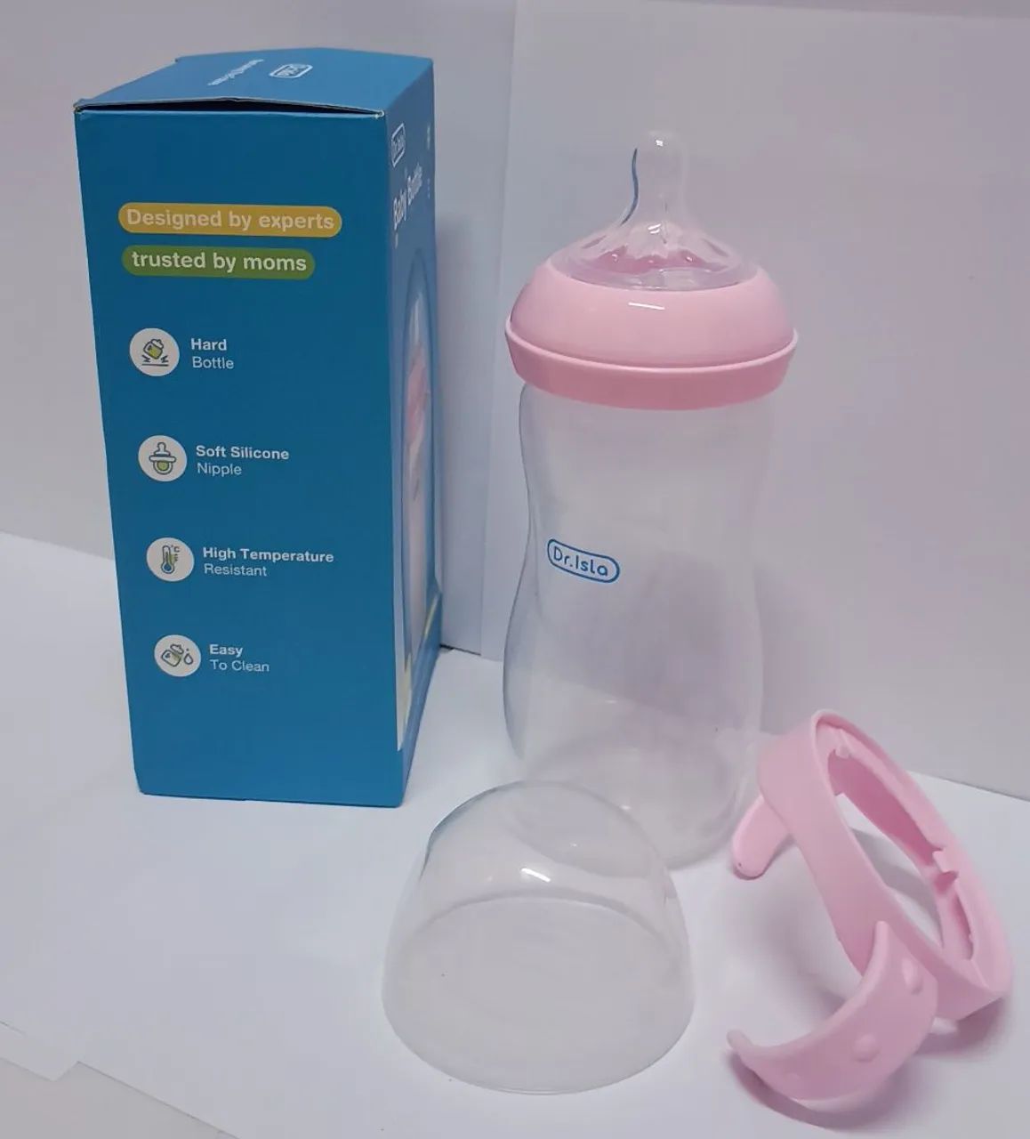 Mamadeira Dr. Isla PP33 330ml - Rosa - Foto 2