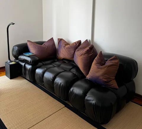 Sofá modular de couro