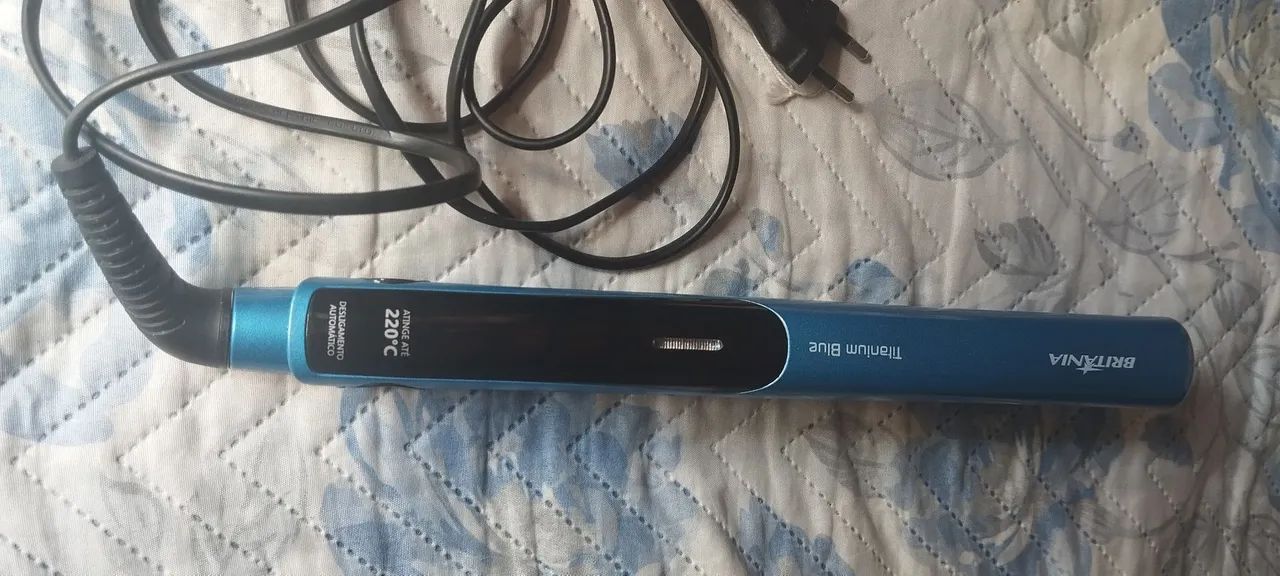 Prancha de cabelo Britânia Titanium BLUE  - Foto 4