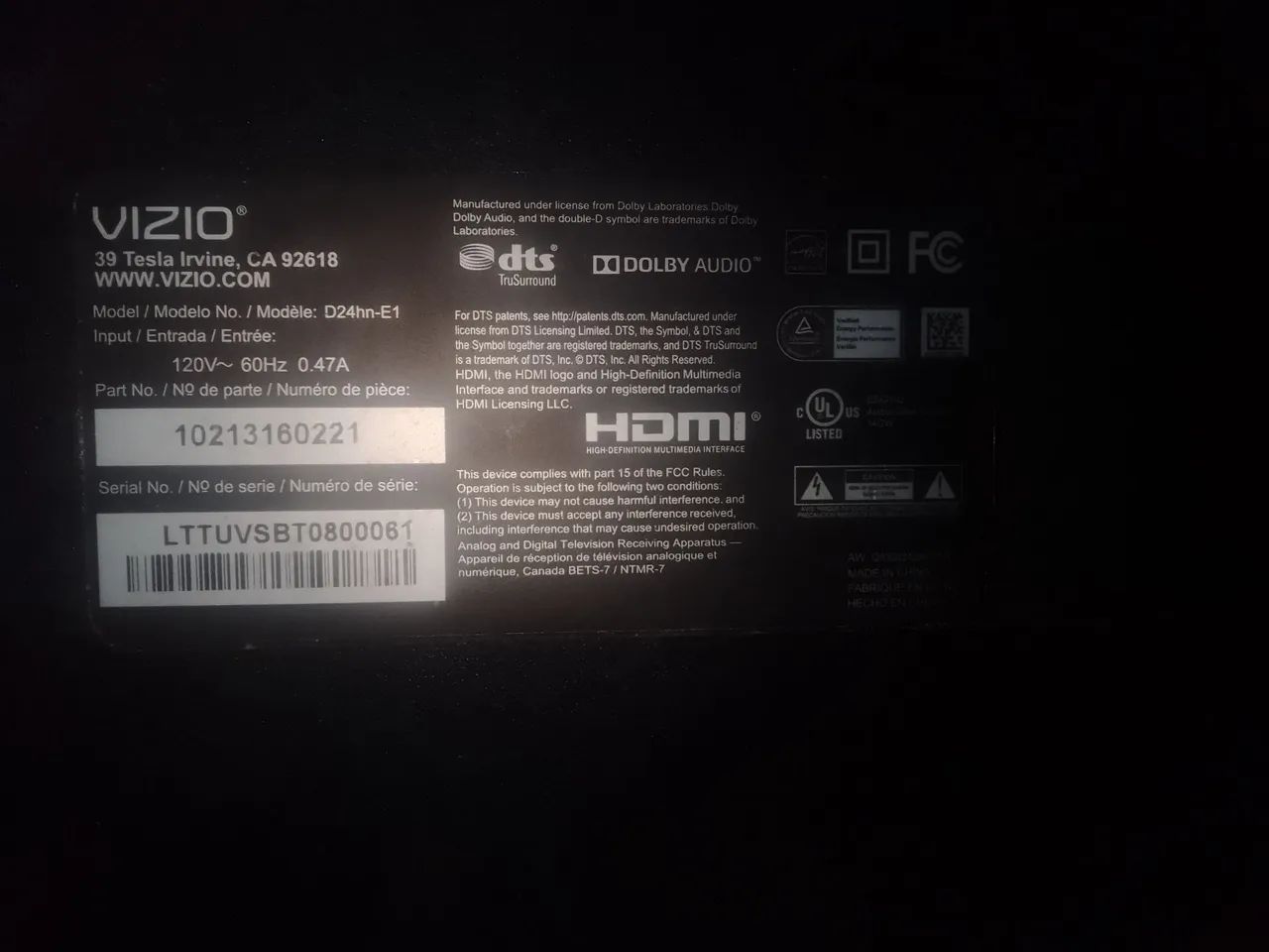 Tv vizio 