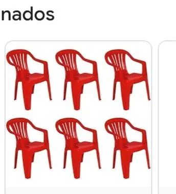 6 cadeira de bar vermelha  e 1 mesa