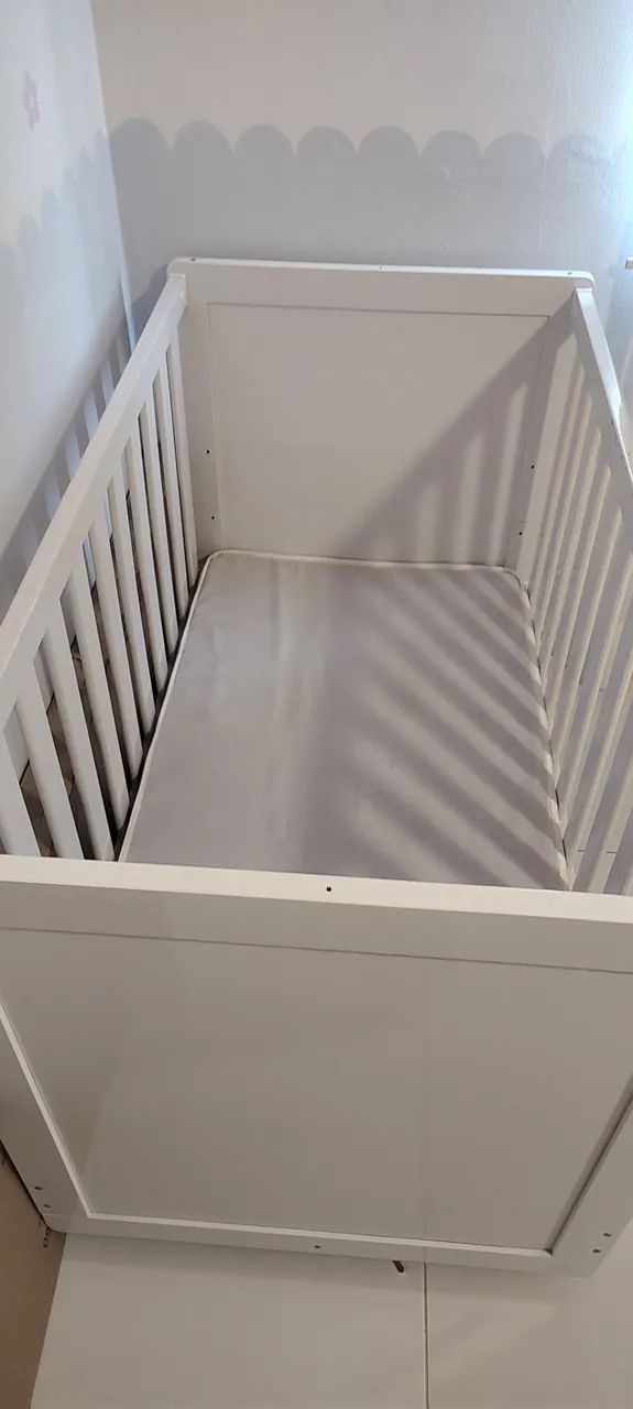 Berço com colchão vira mini cama - Foto 2